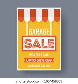 Garage Or Yard Sale Event Announcement Printable Poster Or Banner Template.