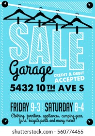 garage yard sale signs box household stock vector royalty free