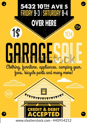 garage yard sale signs box household のベクター画像素材