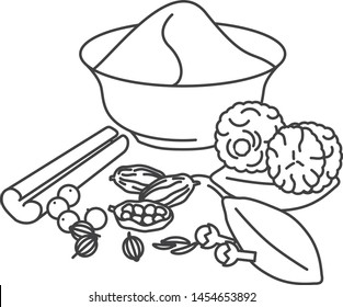 Garam masala icon, vector illustration