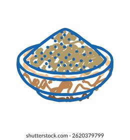garam masala indian cozinha ícone doodle esboço vetor. garam masala indian cozinha sinal. símbolo isolado ilustração