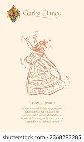 garba dance women illustration for festival