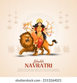 Cartel de Garba Night Diwali para el festival Navratri Dussehra de India. diseño de Ilustración vectorial de la diosa hindú Maa Durga.