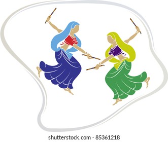 Garba, Ras dandia Dancer