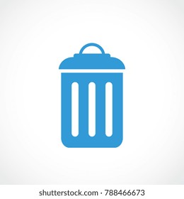 Garbadge can vector icon illustration isolated on white background