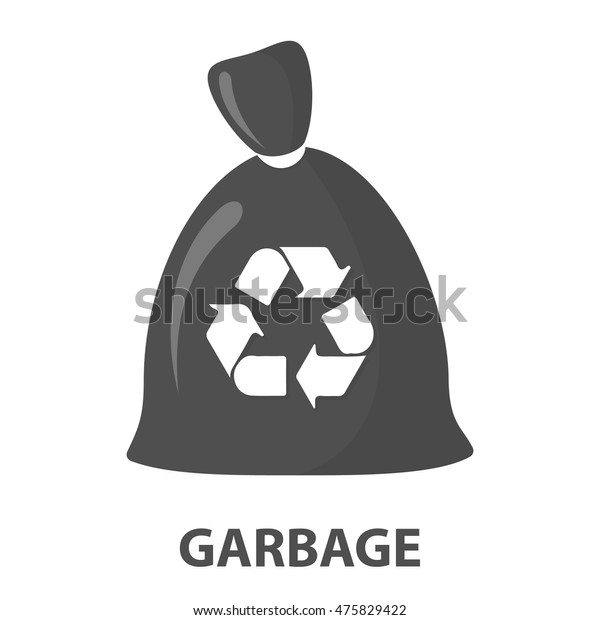 Garbage Bag Cartoon Icon Illustration Web Stock Vector (Royalty Free
