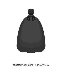 Garbage bag cartoon. rubbish black sack. Vector illustration

