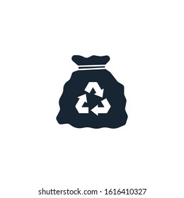 garbage bag creative icon. From Recycling icons collection. Isolated garbage bag sign on white background