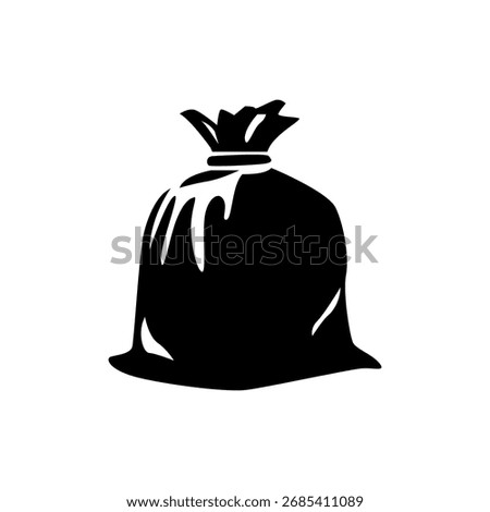 Garbage bag icon art illustration symbol design vector