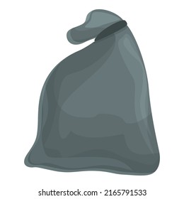 Vector de dibujos animados de iconos de bolsas de basura. Residuos de plástico. Papelera