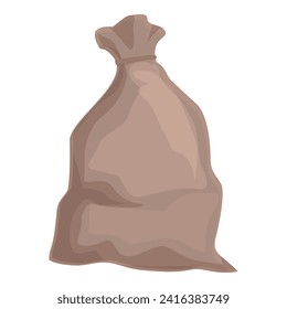 Garbage bag icon cartoon vector. Bin cleaning. Refuse pack box