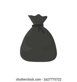 Garbage bag icon. Flat illustration of Garbage bag vector icon isolated on white background.