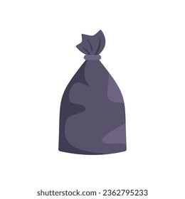 Garbage bag icon flat vector. Organic recycle. Ecology metal isolated