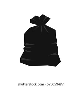 Garbage Bag Icon Isolated On White Background Vector Illustration