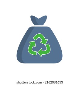 Icono de bolsas de basura, concepto de reciclaje, ilustración vectorial