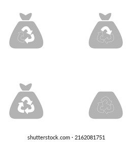 Garbage bag icon, recycling concept, vector illustration