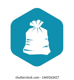 Garbage bag icon. Simple illustration of garbage bag vector icon for web