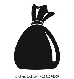 Garbage bag icon. Simple illustration of garbage bag vector icon for web design isolated on white background