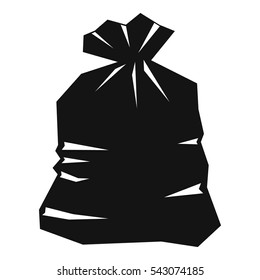 Garbage Bag Icon. Simple Illustration Of Garbage Bag Vector Icon For Web