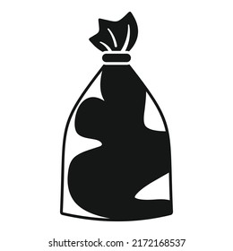 Garbage bag icon simple vector. Organic recycle. Ecology metal