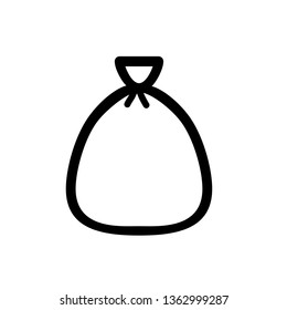 Garbage bag icon, vector illustration. Flat design style. vector garbage bag icon illustration isolated on white background, garbage bag icon Eps10. garbage bag icons graphic design vector symbols.
