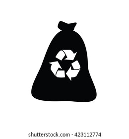 Garbage bag icon. Vector illustration