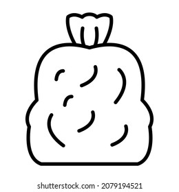 Garbage Bag icon vector image. Can also be used for web apps, mobile apps and print media.