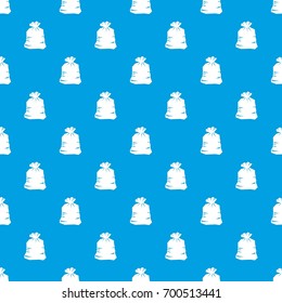 Garbage bag pattern repeat seamless in blue color for any design. Vector geometric illustration