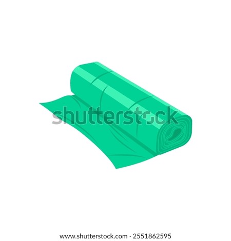 Garbage Bag Roll Flat Icon, Vector illustration