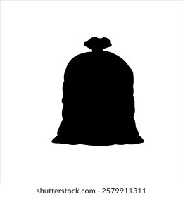 Garbage bag silhouette vector icon sign symbol illustration design.
