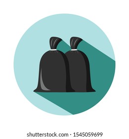 Garbage bag simple illustration clip art vector