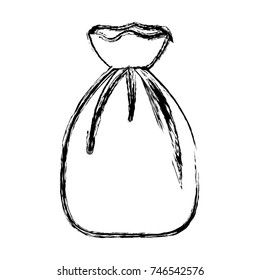 garbage bag tied i in monochrome blurred silhouette vector illustration