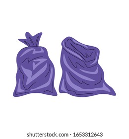 Garbage bags. Cartoon simple flat style. Vector illustration isolated.