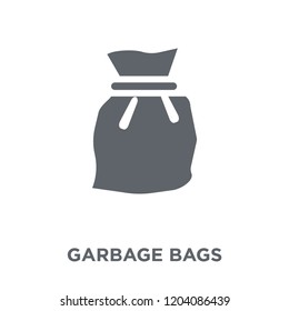 Garbage bags icon. Garbage bags design concept from Furniture and household collection. Simple element vector illustration on white background.