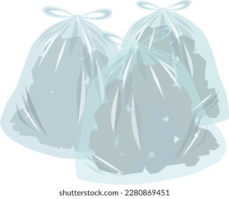 Bolsas de basura aisladas en el fondo blanco