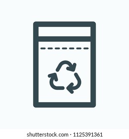 Garbage bags vector icon