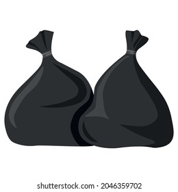Gráfico aislado de bolsas de basura