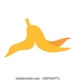 Icono de plátano de basura. Caricatura del icono del vector del plátano de la basura para el diseño web aislado en fondo blanco
