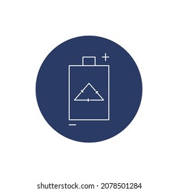 garbage battery recycling icon vector