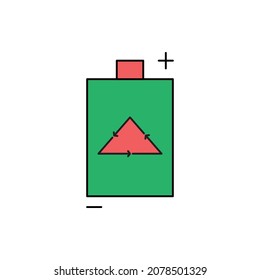 garbage battery recycling icon vector