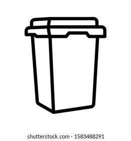 Garbage Bin Design, Waste Container Vector Icon Concept