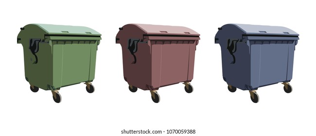 Garbage Bin Different Color Set