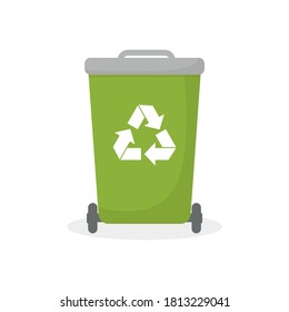 Garbage bin. Ecology and recycle concept. Vector illustration.