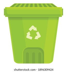 Garbage bin icon. Cartoon of garbage bin vector icon for web design isolated on white background