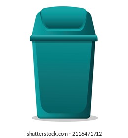Garbage bin icon cartoon vector. Trash can. Dustbin open
