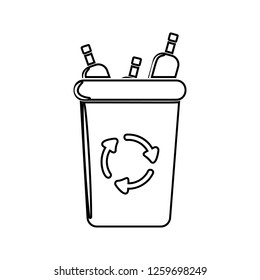 garbage bin icon. Element of cyber security for mobile concept and web apps icon. Thin line icon for website design and development, app development