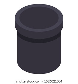 Garbage bin icon. Isometric of garbage bin vector icon for web design isolated on white background