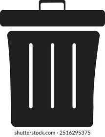 Icono de papelera sobre fondo blanco Reducir icono de línea de residuos 