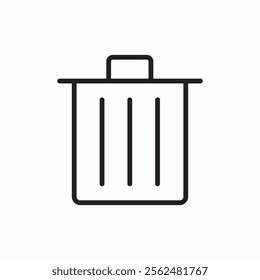 garbage bin icon sign vector