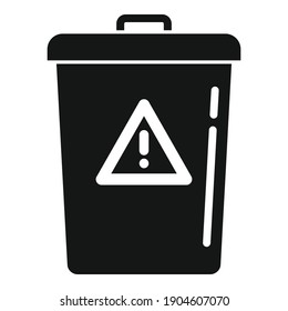 Garbage bin icon. Simple illustration of garbage bin vector icon for web design isolated on white background